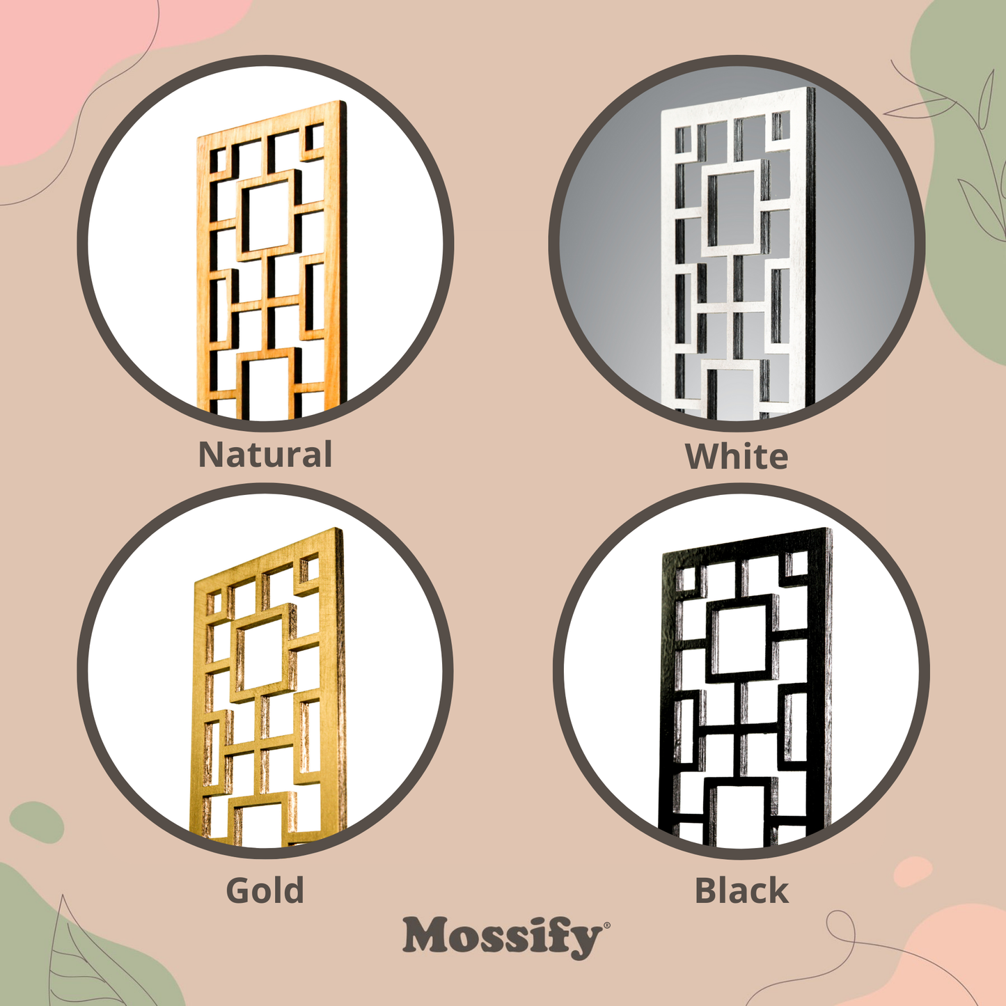 Tropical Squares Wooden Trellis